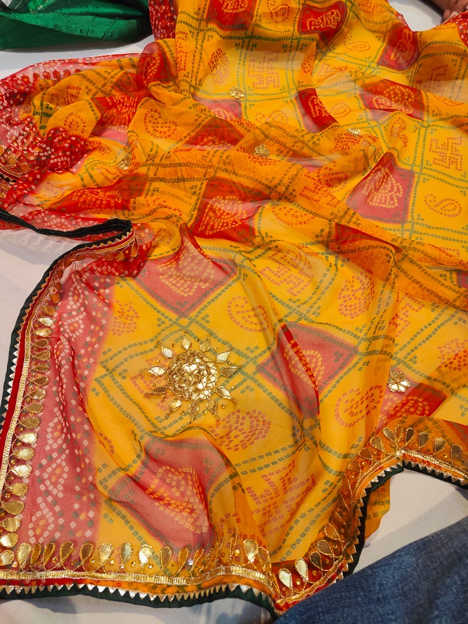 Handcrafted Jaipuri Bhandni Saree