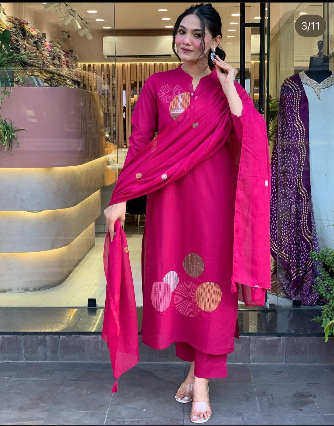 Premium Mal Cotton Straight Suit