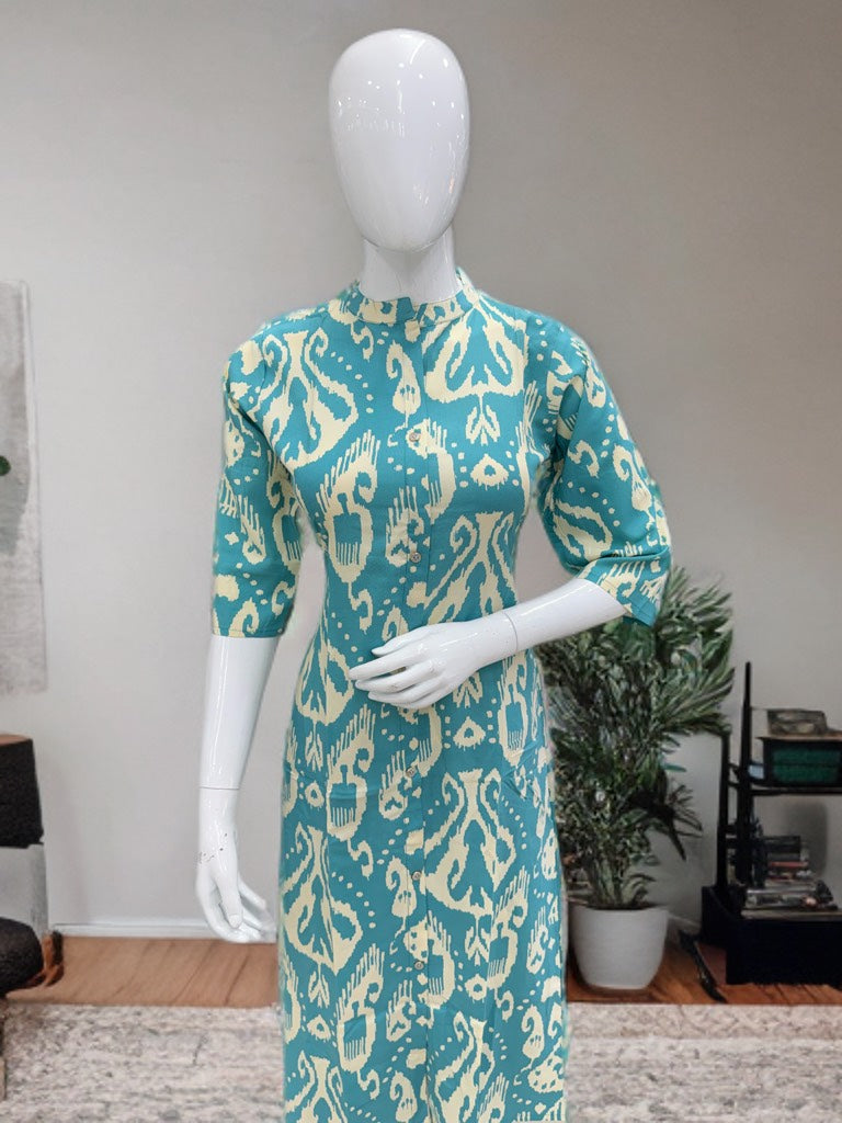 Kree Designers Printed Cotton Co-ords Set Kurti & Pant