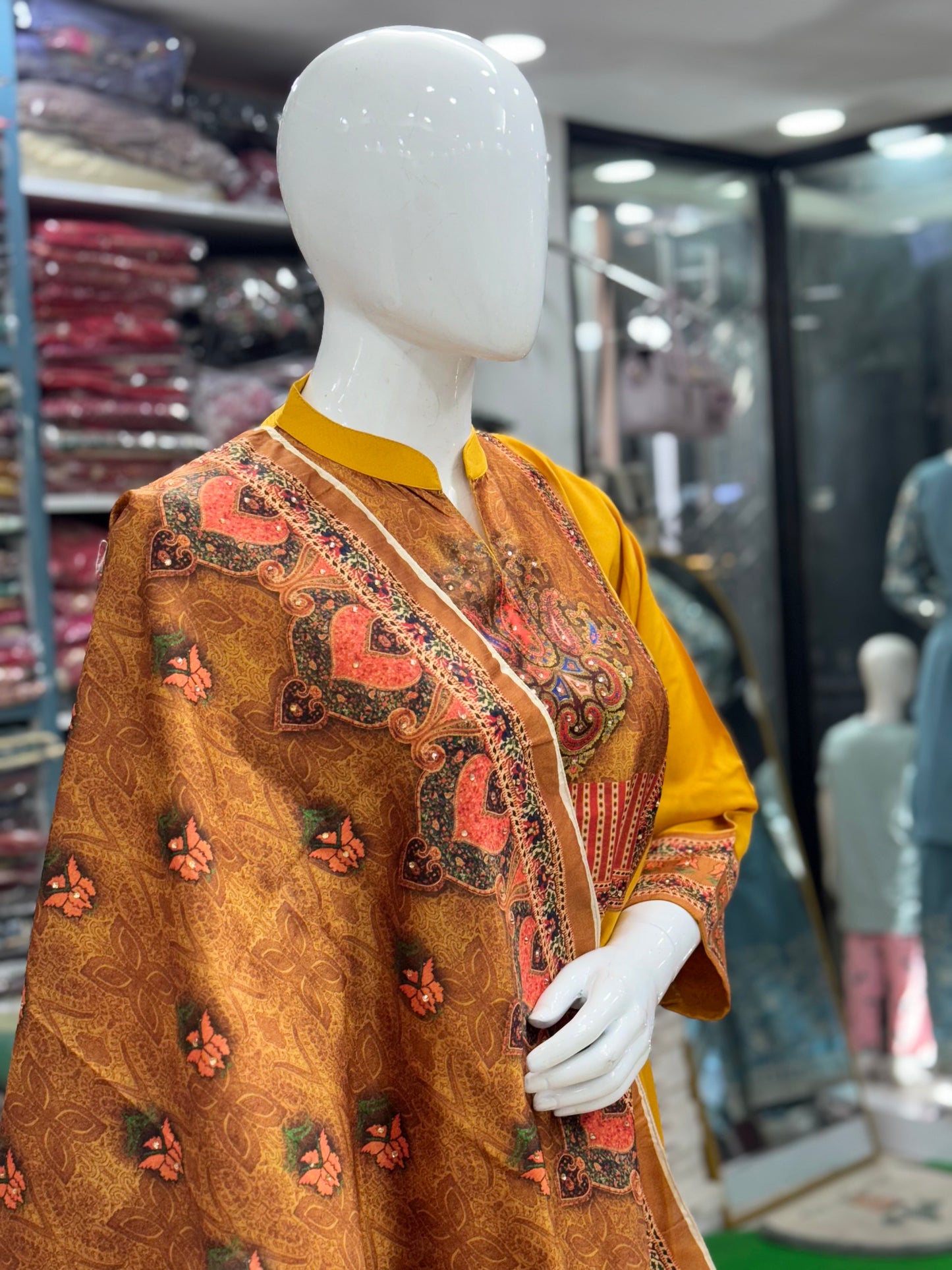 Floral Digital Print Rayon Kurti Set