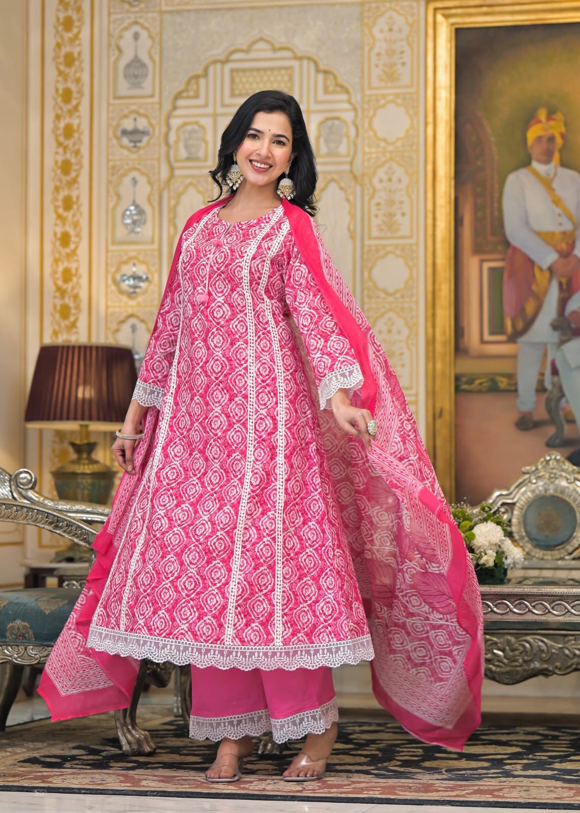 Cotton A Line Kurta Set