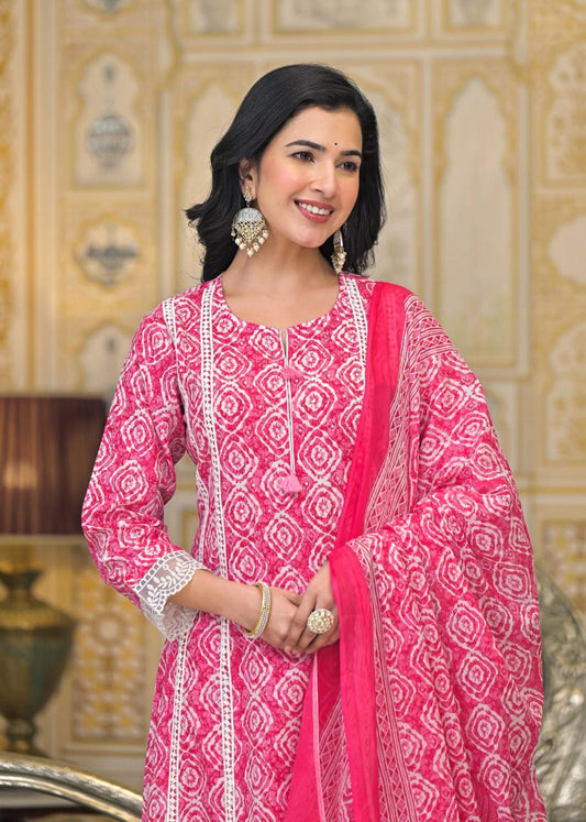 Cotton A Line Kurta Set